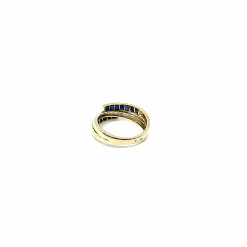 Bague Bague en or bicolore, saphirs et diamants 58 Facettes Z15B51777