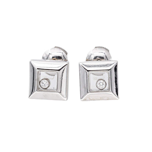 Chopard Happy Diamonds - Boucles d’oreilles en or blanc 750, diamants 58 Facettes 5369287CN