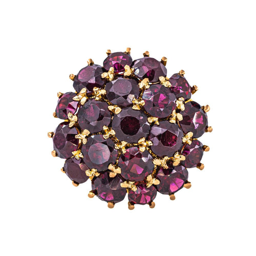 Bague en or rose 18 carats sertie de grenats 58 Facettes 5523073RV