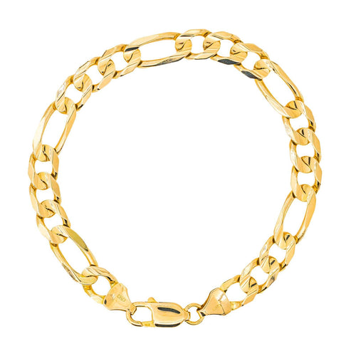 Bracelet en or jaune 750 millièmes, maille Figaro 58 Facettes 5584872CN