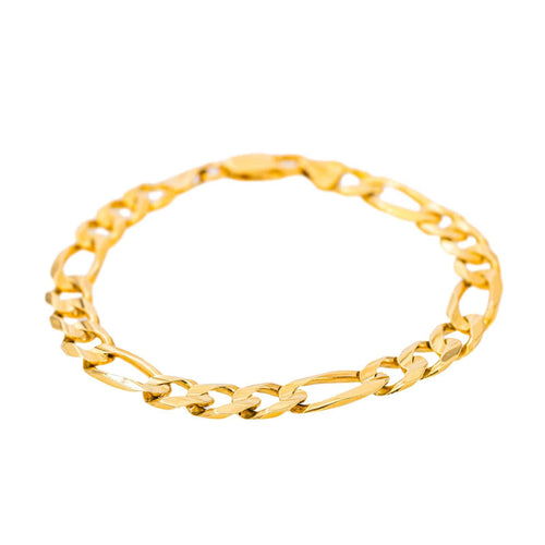 Bracelet en or jaune 750 millièmes, maille Figaro 58 Facettes 5584872CN