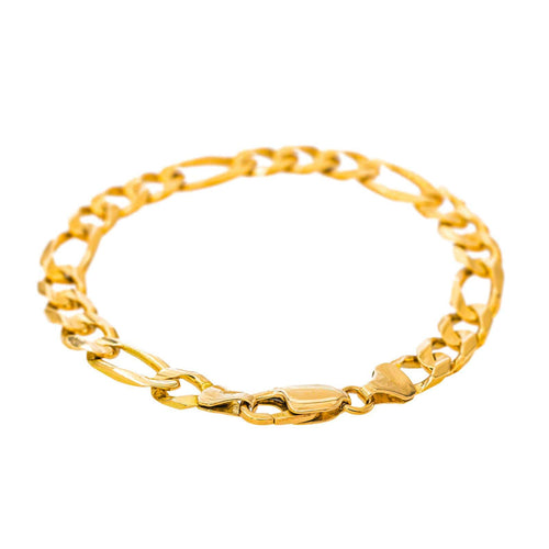 Bracelet en or jaune 750 millièmes, maille Figaro 58 Facettes 5584872CN