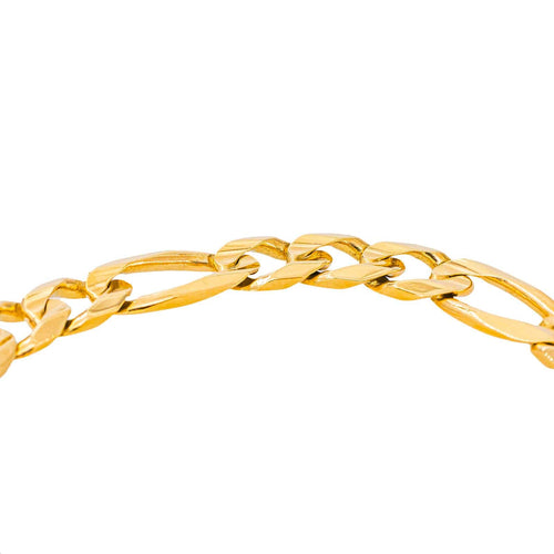 Bracelet en or jaune 750 millièmes, maille Figaro 58 Facettes 5584872CN
