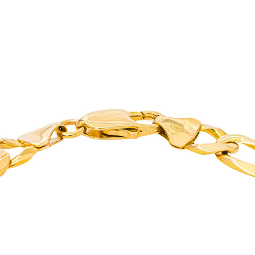Bracelet en or jaune 750 millièmes, maille Figaro 58 Facettes 5584872CN