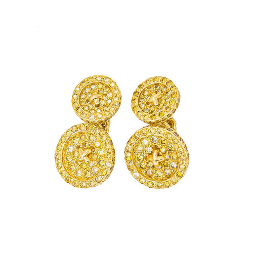 Boutons de manchette en or jaune 750 et diamants 58 Facettes 5600483CN