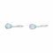 Boucles d’oreilles dormeuses en or blanc 18 carats, aigues-marines et diamants 58 Facettes 5664791RV