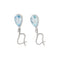 Boucles d’oreilles dormeuses en or blanc 18 carats, aigues-marines et diamants 58 Facettes 5664791RV