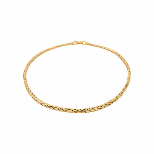 Collier en or jaune 750, maille palmier 58 Facettes 5690730CN