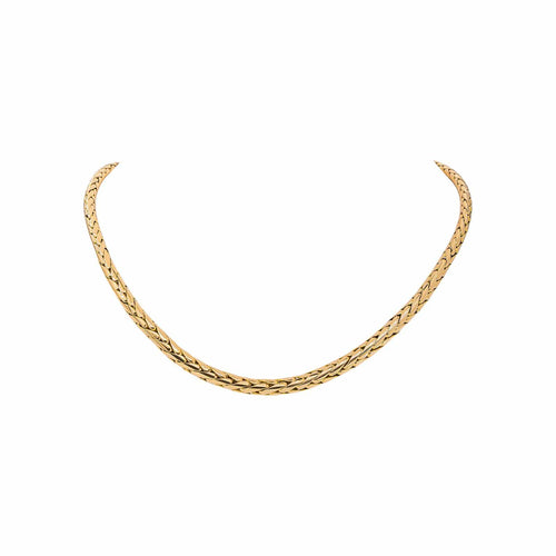 Collier en or jaune 750, maille palmier 58 Facettes 5690730CN
