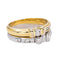 Bague en or jaune et blanc 750, diamants taille brillant 58 Facettes 5712311CN