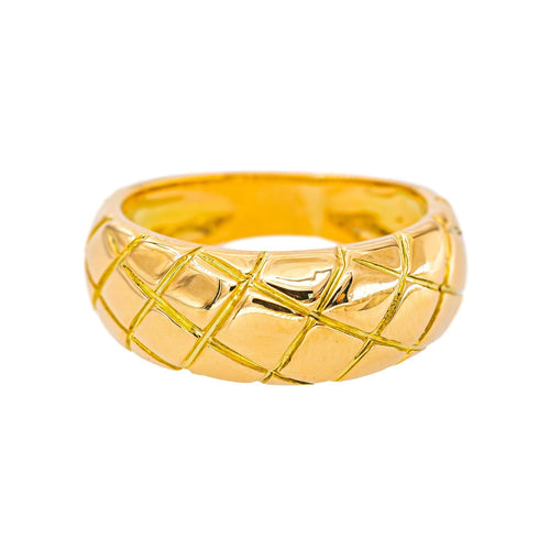 Bague matelassée en or jaune 750 (18 carats) 58 Facettes 5714247CN