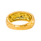 Bague matelassée en or jaune 750 (18 carats) 58 Facettes 5714247CN