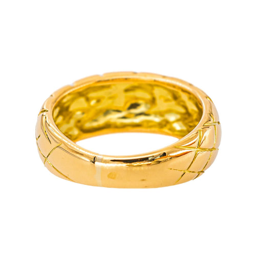 Bague matelassée en or jaune 750 (18 carats) 58 Facettes 5714247CN