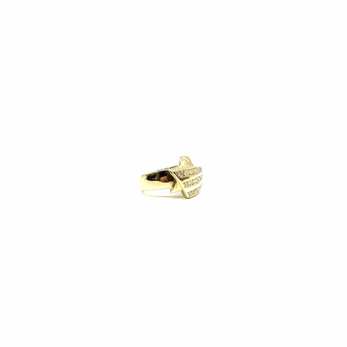 Bague Bague volume en or jaune et diamants 58 Facettes Z15B51788