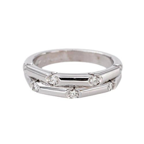 Bague en or blanc 18 carats avec diamants 58 Facettes 5730094CN