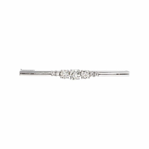 Broche en or blanc 18 carats sertie de diamants taille ancienne 58 Facettes 5742659CN