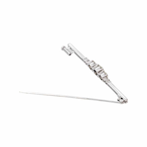 Broche en or blanc 18 carats sertie de diamants taille ancienne 58 Facettes 5742659CN