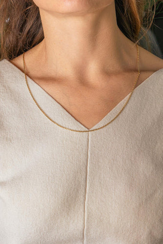 Collier en or jaune 18 carats, maille forçat 58 Facettes 5751372CN