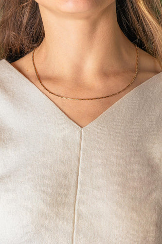 Collier en or rose 18k, maille vénitienne 58 Facettes 5753634CN