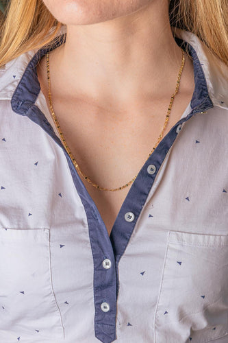 Collier en or jaune 750 (18 carats) 58 Facettes 5754132CN