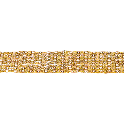 Bracelet - Maille drapée en or rose et jaune 18 carats 58 Facettes 5765271CN