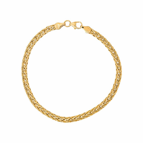 Bracelet en or jaune 750, maille tressée 58 Facettes 5765981CN