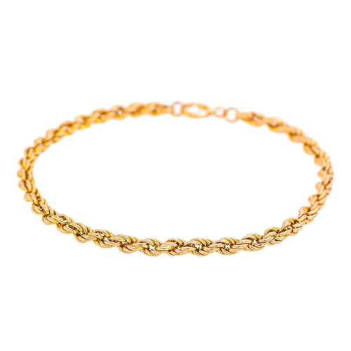 Bracelet en or rose 750, maille corde 58 Facettes 5778040CN