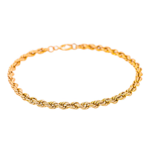 Bracelet en or rose 750, maille corde 58 Facettes 5778040CN