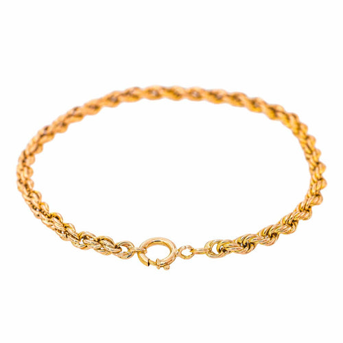 Bracelet en or rose 750, maille corde 58 Facettes 5778040CN