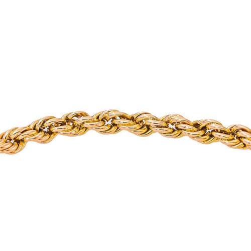 Bracelet en or rose 750, maille corde 58 Facettes 5778040CN