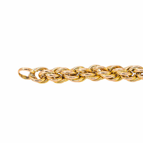 Bracelet en or rose 750, maille corde 58 Facettes 5778040CN