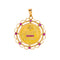 Augis - Pendentif Médaille d'amour en or jaune 750, rubis synthétiques et diamant 58 Facettes 5828221CN