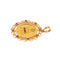 Augis - Pendentif Médaille d'amour en or jaune 750, rubis synthétiques et diamant 58 Facettes 5828221CN