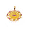 Augis - Pendentif Médaille d'amour en or jaune 750, rubis synthétiques et diamant 58 Facettes 5828221CN