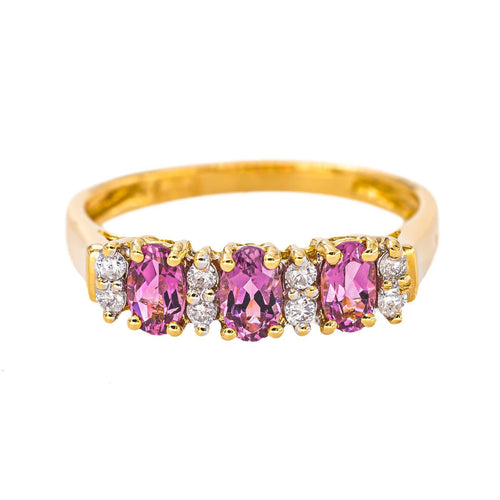 Bague en or jaune 750, tourmalines et diamants 58 Facettes 5854328RV