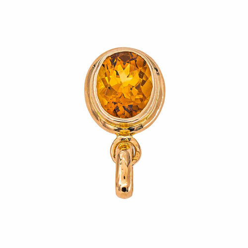 Pendentif en or jaune 750 avec citrine ovale 58 Facettes 5861071RV