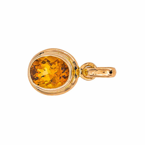 Pendentif en or jaune 750 avec citrine ovale 58 Facettes 5861071RV