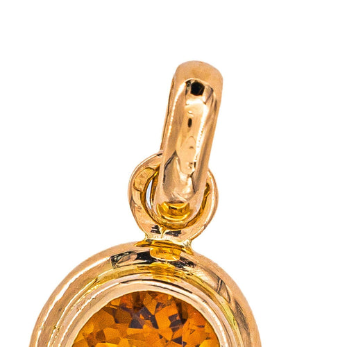 Pendentif en or jaune 750 avec citrine ovale 58 Facettes 5861071RV