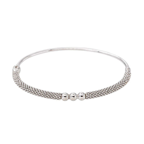 Bracelet jonc en or blanc 750 (18 carats) 58 Facettes 5910016CN