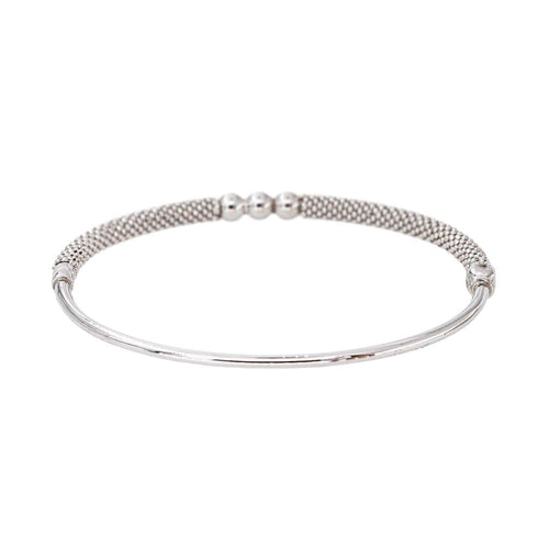 Bracelet jonc en or blanc 750 (18 carats) 58 Facettes 5910016CN