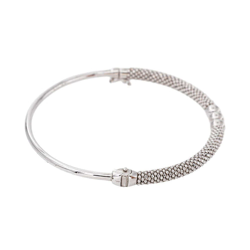 Bracelet jonc en or blanc 750 (18 carats) 58 Facettes 5910016CN