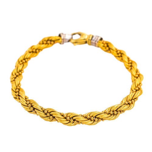 Bracelet - Maille torsadée en or jaune 750 58 Facettes 5955638CN