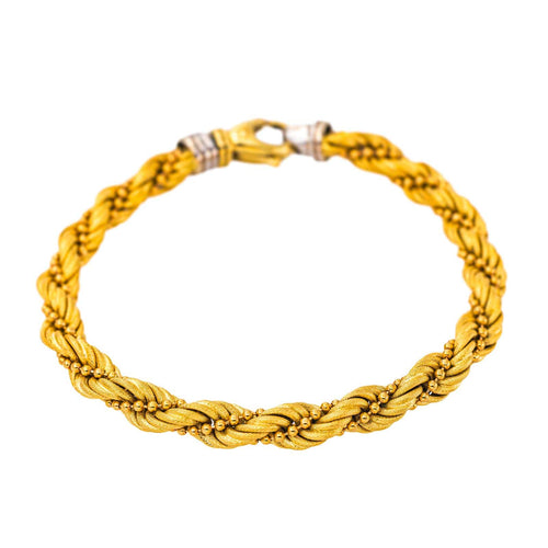 Bracelet - Maille torsadée en or jaune 750 58 Facettes 5955638CN