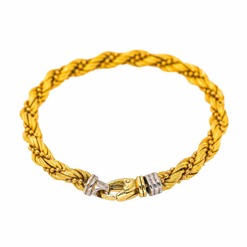 Bracelet - Maille torsadée en or jaune 750 58 Facettes 5955638CN