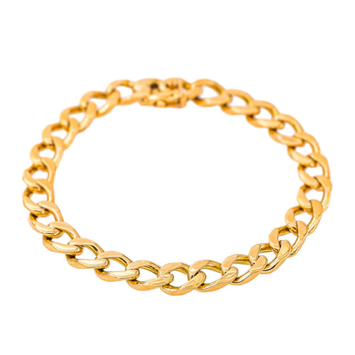 Bracelet en or jaune 18 carats, maille gourmette 58 Facettes 5927313CN