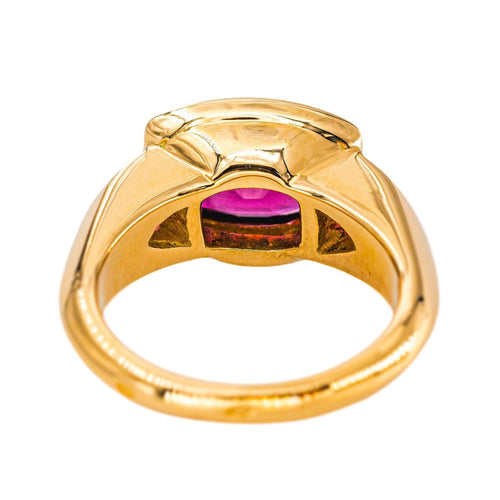 Bague en or jaune 750 sertie de tourmalines 58 Facettes 5956226CN