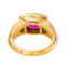 Bague en or jaune 750 sertie de tourmalines 58 Facettes 5956226CN