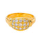Bague en or jaune 750 pavée de diamants taille brillant 58 Facettes 5965165CN