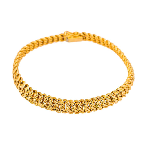 Bracelet en or jaune 18 carats, maille américaine 58 Facettes 5992166CN