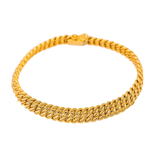 Bracelet en or jaune 18 carats, maille américaine 58 Facettes 5992166CN